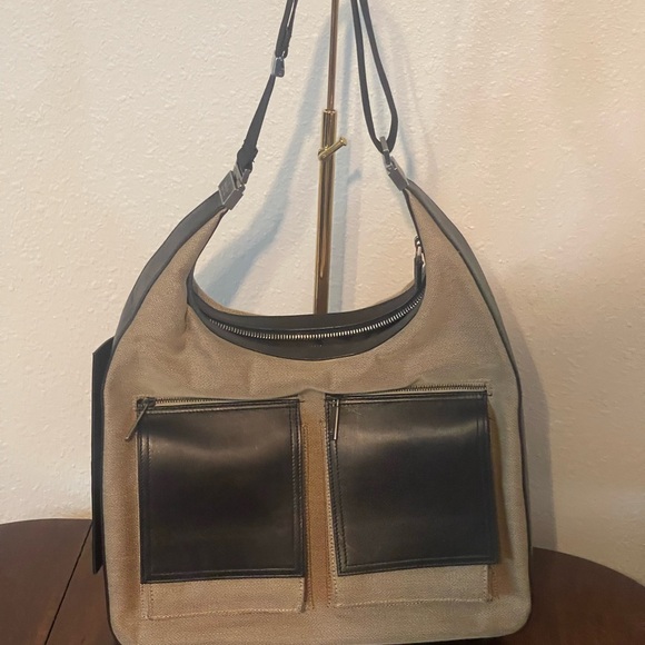 Gucci Handbags - Gucci Beige and Black Shoulder Bag